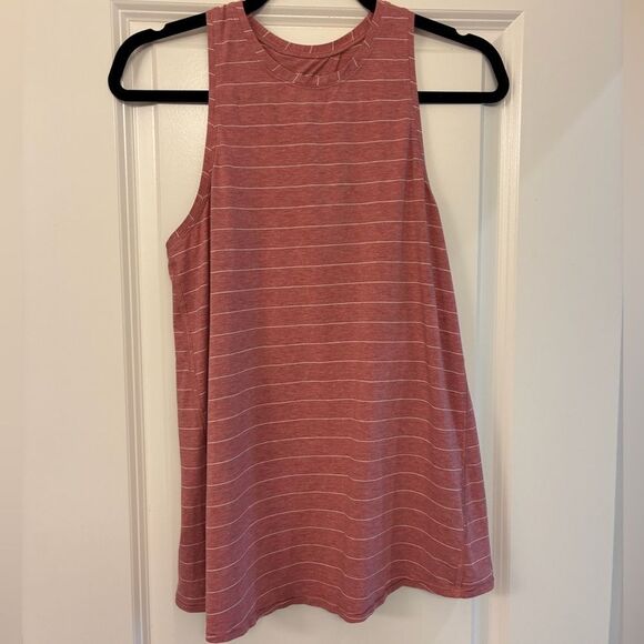 LULULEMON All Tied Up Tank Short Serve Stripe Heathered So Merlot White Size 8 - Picture 1 of 8